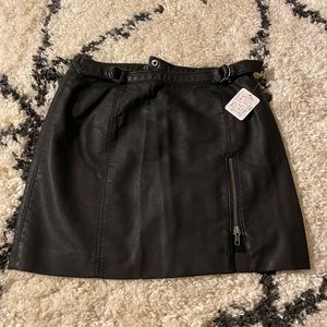 Brand New Black Leather Skirt